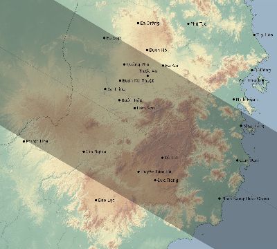 Map of the eclipse path across Vietnam on 12/22/2652