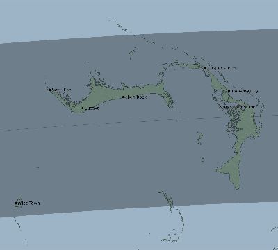 Map of the eclipse path across Bahamas on 06/17/2653