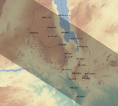 Map of the eclipse path across Malawi on 12/12/2653