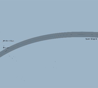Map of the eclipse path across Kiribati on 04/16/2656