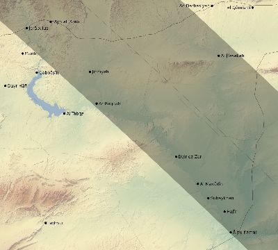 Map of the eclipse path across Syria on 10/10/2656