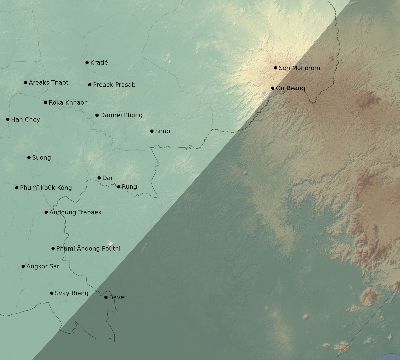 Map of the eclipse path across Cambodia on 04/06/2657