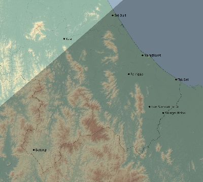 Map of the eclipse path across Thailand on 04/06/2657