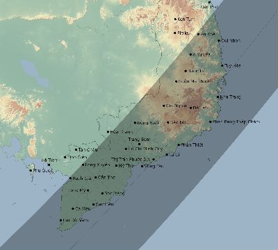 Map of the eclipse path across Vietnam on 04/06/2657