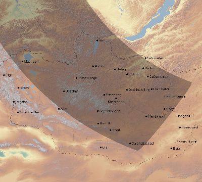 Map of the eclipse path across Mongolia on 08/10/2659