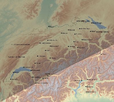 Map of the eclipse path across Switzerland on 05/29/2663