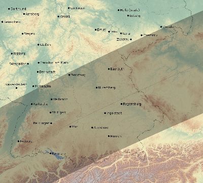 Map of the eclipse path across Germany on 05/29/2663
