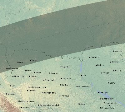 Map of the eclipse path across Ukraine on 05/29/2663
