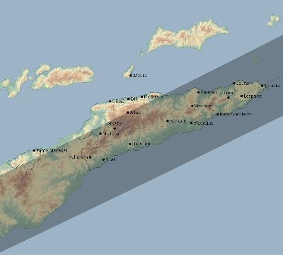 Map of the eclipse path across Timor-Leste on 05/17/2664