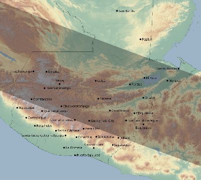 Map of the eclipse path across Guatemala on 08/29/2668