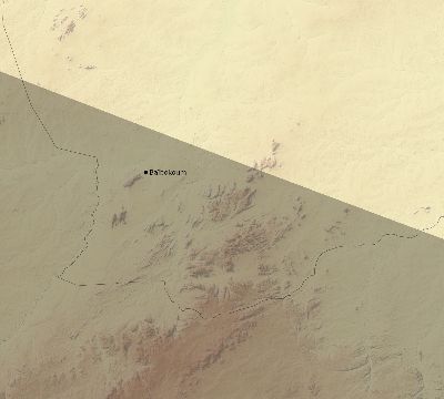 Map of the eclipse path across Chad on 01/03/2671