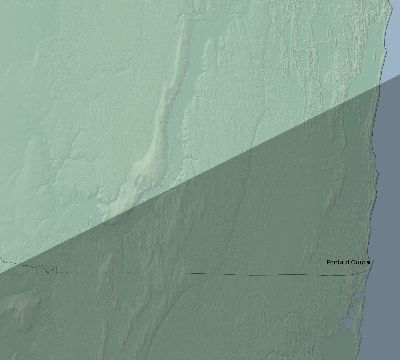 Map of the eclipse path across Mozambique on 12/23/2671