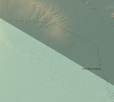 Map of the eclipse path across Paraguay on 12/23/2671
