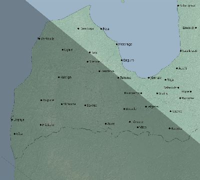 Map of the eclipse path across Latvia on 06/17/2672