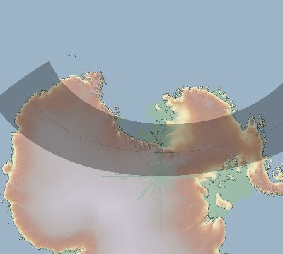 Map of the eclipse path across Antarctica on 12/11/2672