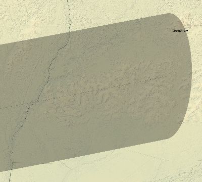 Map of the eclipse path across DR Congo on 10/21/2674
