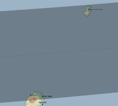 Map of the eclipse path across São Tomé and Príncipe on 10/21/2674