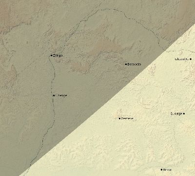 Map of the eclipse path across DR Congo on 04/17/2675