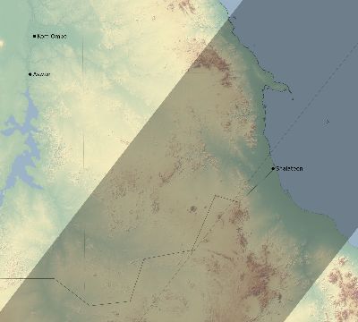 Map of the eclipse path across Egypt on 04/17/2675