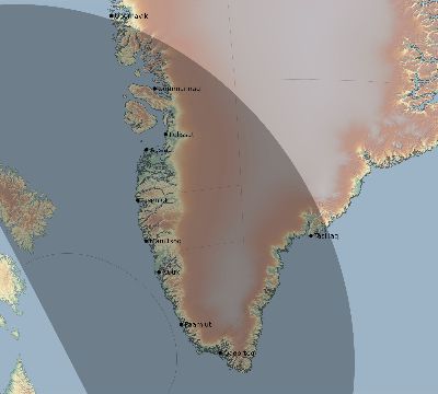 Map of the eclipse path across Greenland on 04/05/2676