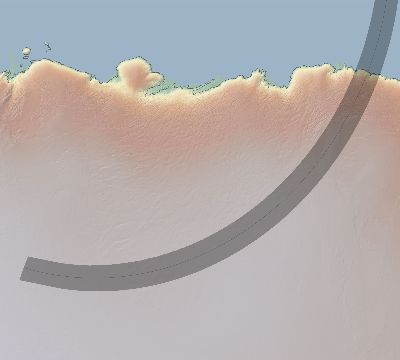 Map of the eclipse path across Antarctica on 09/29/2676