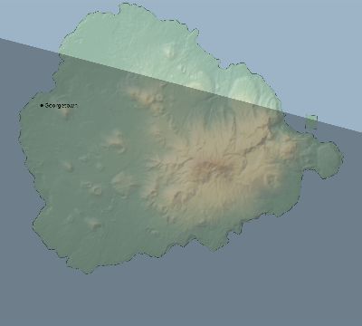 Map of the eclipse path across Saint Helena, Ascension and Tristan da Cunha on 02/03/2679