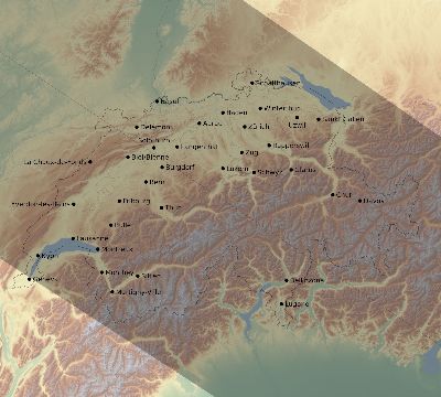 Map of the eclipse path across Switzerland on 06/08/2681