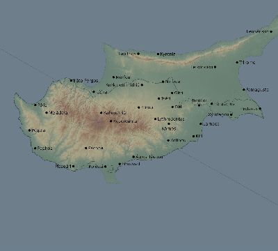 Map of the eclipse path across Cyprus on 06/08/2681