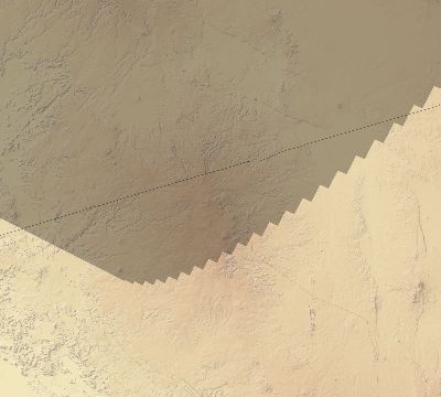 Map of the eclipse path across Saudi Arabia on 06/08/2681