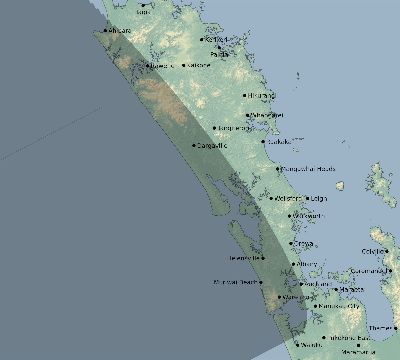 Map of the eclipse path across New Zealand on 12/02/2681