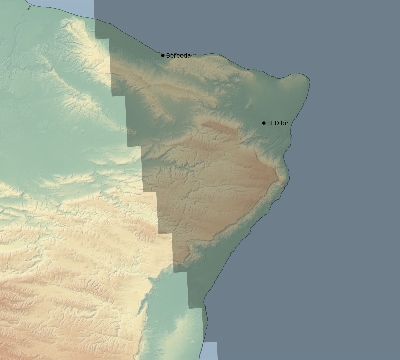 Map of the eclipse path across Somalia on 03/27/2685
