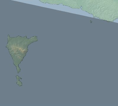Map of the eclipse path across Panama on 01/13/2689