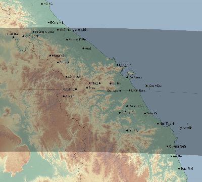 Map of the eclipse path across Vietnam on 07/09/2689