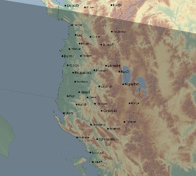 Map of the eclipse path across Albania on 04/27/2693