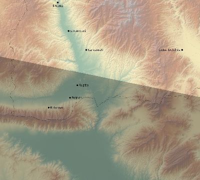 Map of the eclipse path across Bulgaria on 04/27/2693