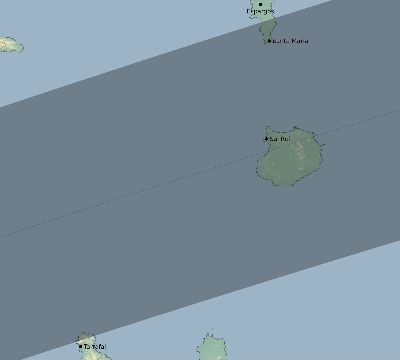Map of the eclipse path across Cape Verde on 06/09/2700