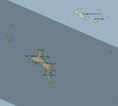 Map of the eclipse path across Seychelles on 06/09/2700