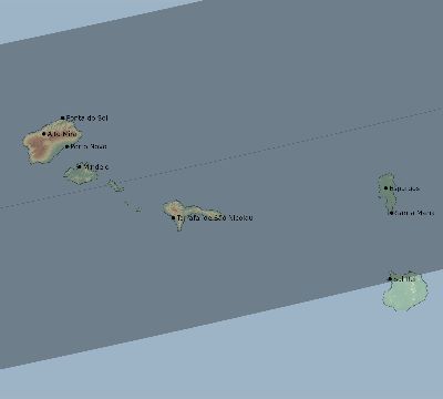 Map of the eclipse path across Cape Verde on 04/08/2703