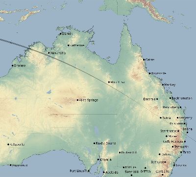 Map of the eclipse path across Australia on 10/03/2703