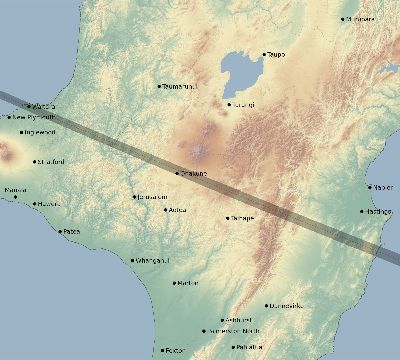 Map of the eclipse path across New Zealand on 10/03/2703