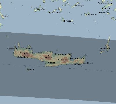 Map of the eclipse path across Greece on 09/21/2704