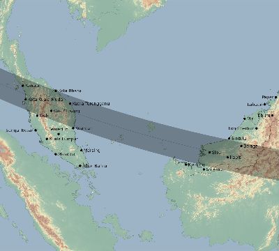 Map of the eclipse path across Malaysia on 09/21/2704