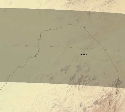 Map of the eclipse path across Central African Republic on 07/21/2707