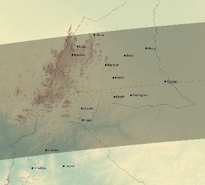 Map of the eclipse path across Cameroon on 07/21/2707