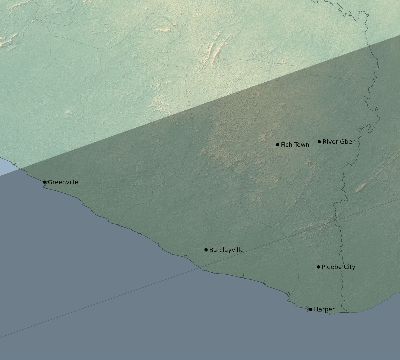 Map of the eclipse path across Liberia on 07/21/2707