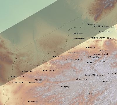 Map of the eclipse path across Afghanistan on 07/10/2708