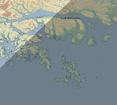 Map of the eclipse path across Chile on 01/03/2709
