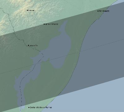 Map of the eclipse path across Brazil on 11/02/2711