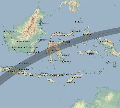Map of the eclipse path across Indonesia on 03/08/2714
