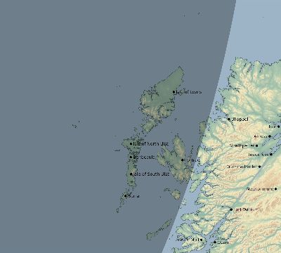 Map of the eclipse path across United Kingdom on 02/15/2716